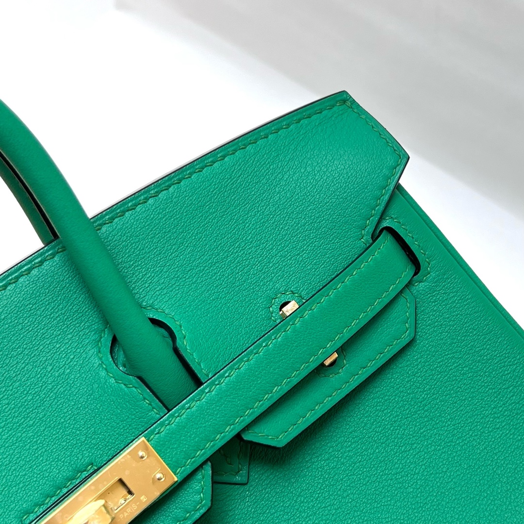 에르메스 버킨백25 벨벳그린 금장 스위프트